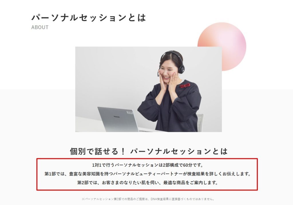 資生堂 Beauty DNA Program公式サイトのサービス内容と12,000円の料金内訳（2026年7月時点）のスクリーンショット。検査キットと60分セッションがセットになっていることが記載されています。